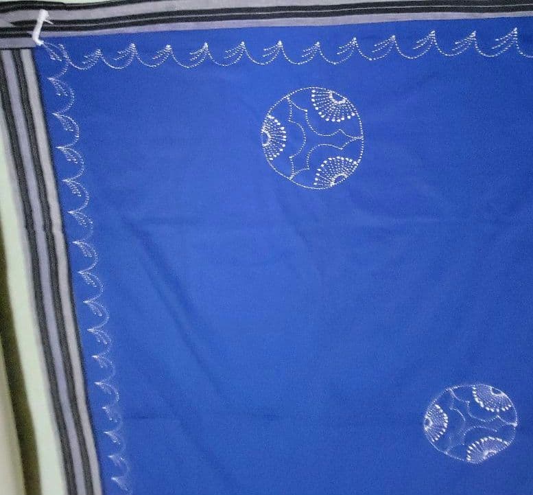 藍染め　テーブルクロス　大　古布　木綿　芸術　145 × 109cm　刺し子