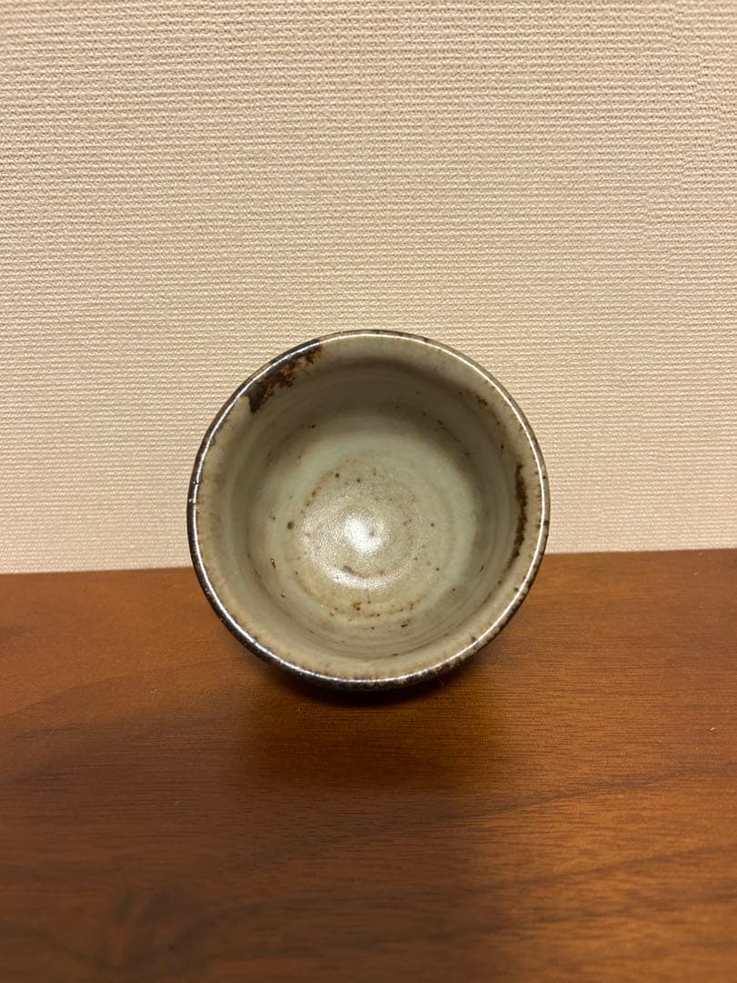 ✨ 人間国宝　島岡達三作　象嵌　赤絵　ぐい呑　共箱　略歴付　酒器✨