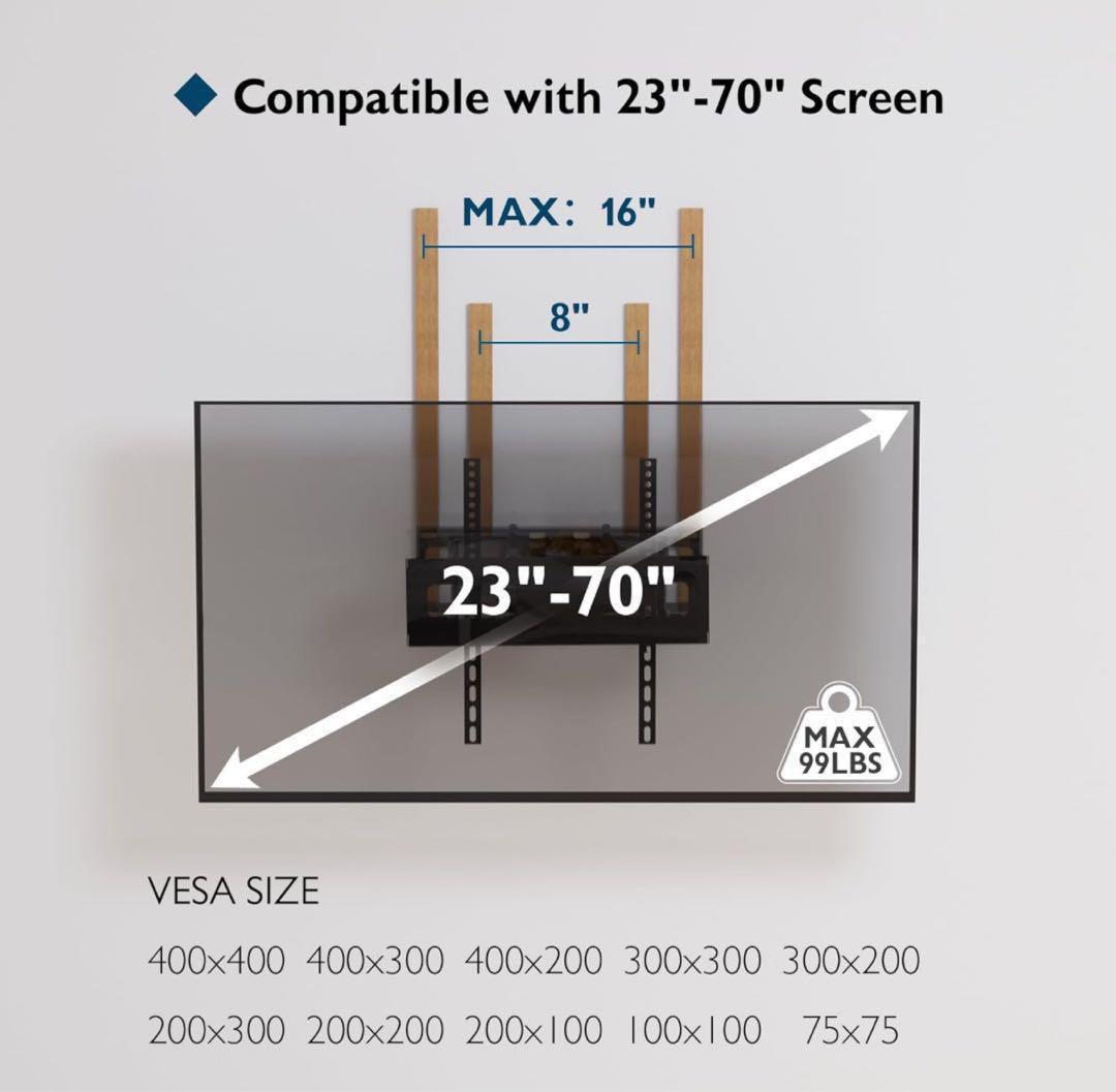 ✨人気商品✨BONTECフルモーション テレビ壁マウント 23~70インチLED