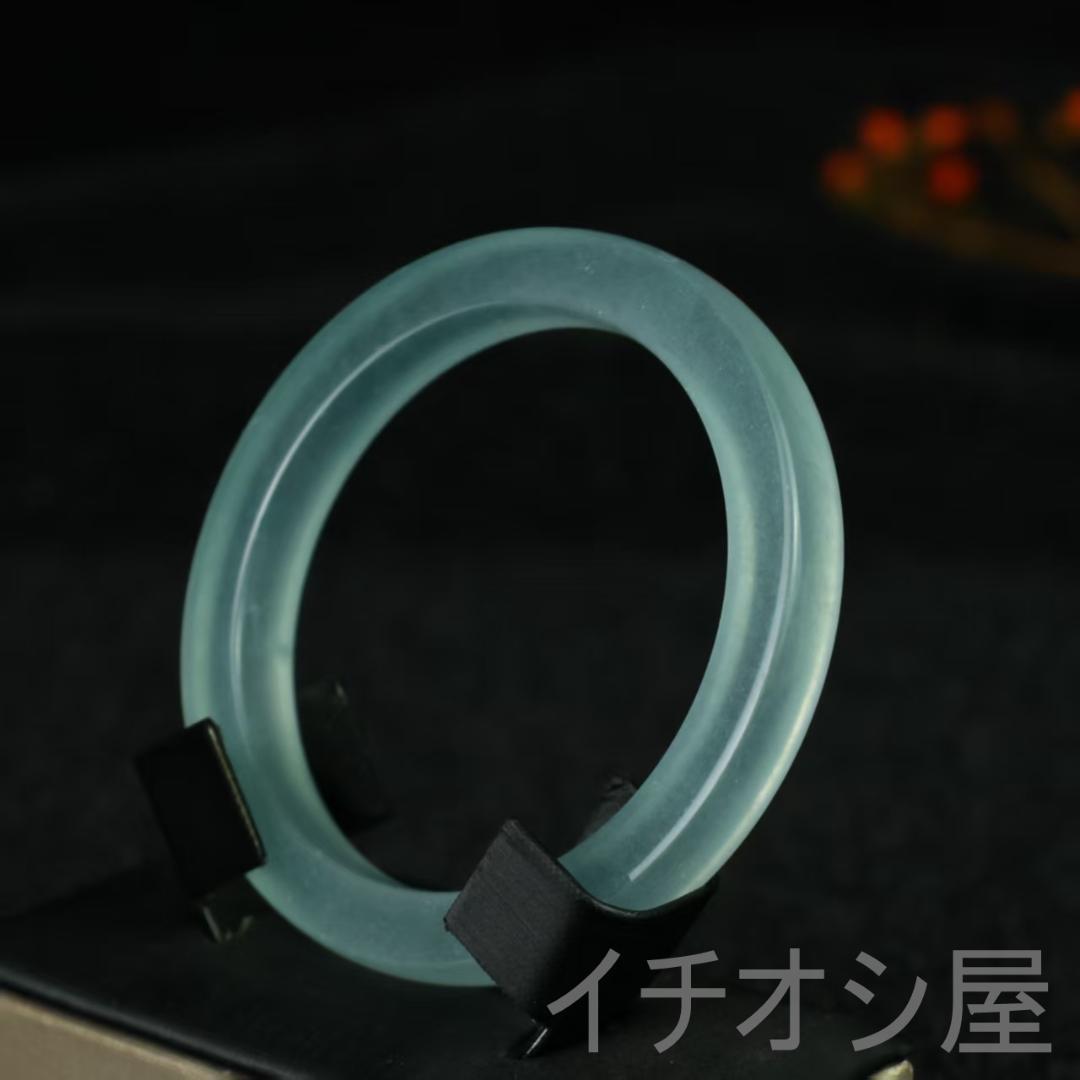 中国古美術 翡翠 高氷種 細方条バングルセット 高透明 天然石 玉器け ギフト