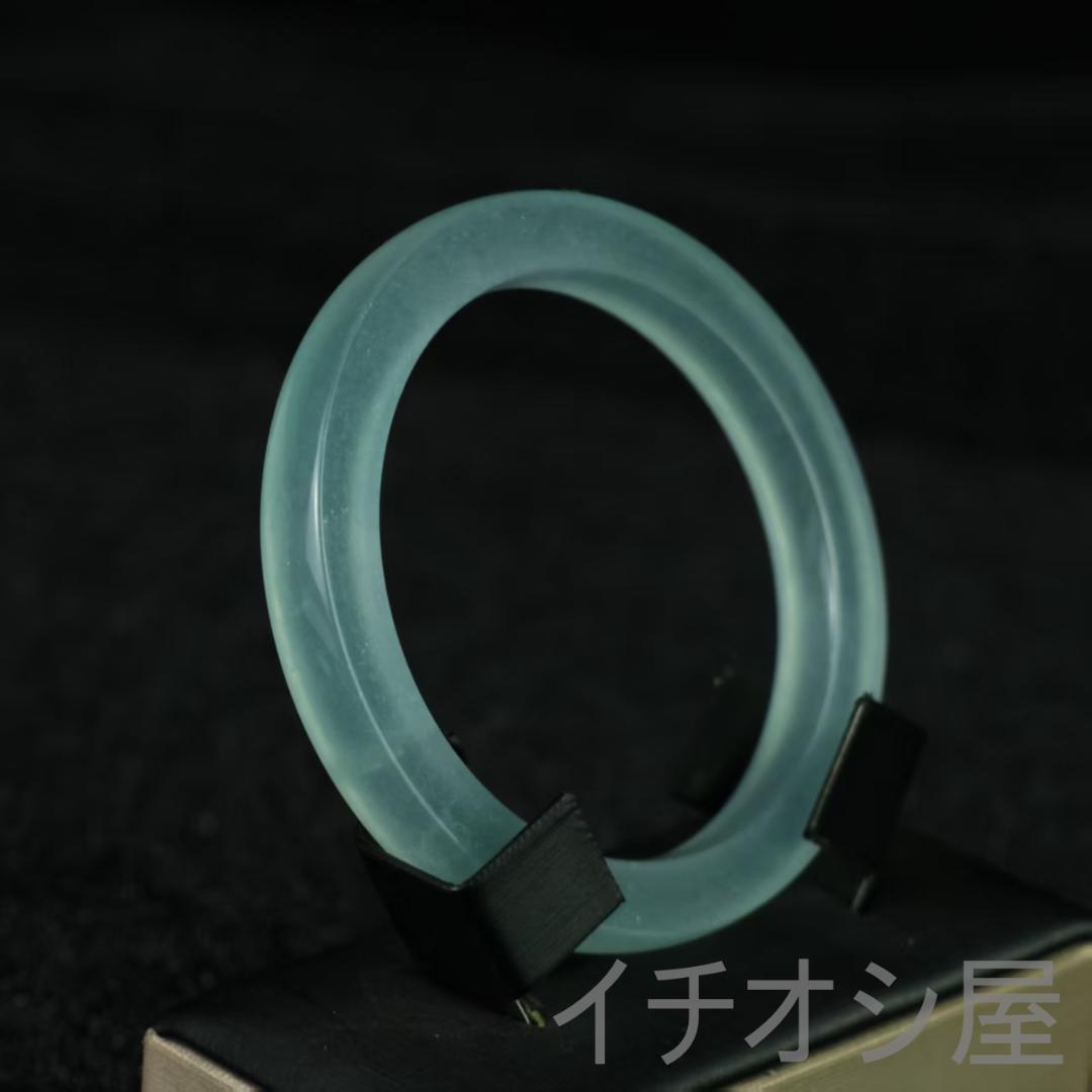 中国古美術 翡翠 高氷種 細方条バングルセット 高透明 天然石 玉器け ギフト