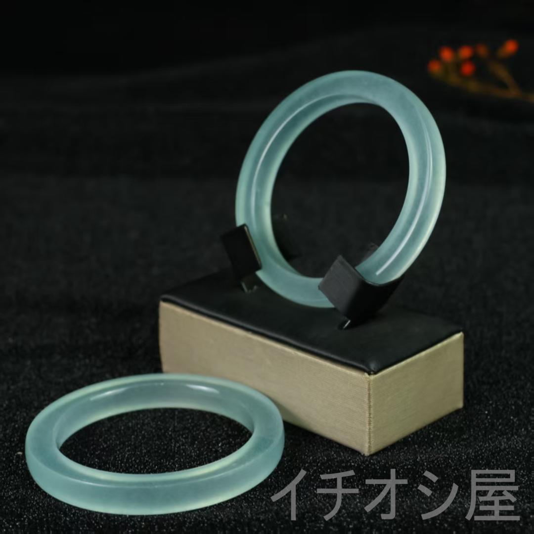 中国古美術 翡翠 高氷種 細方条バングルセット 高透明 天然石 玉器け ギフト