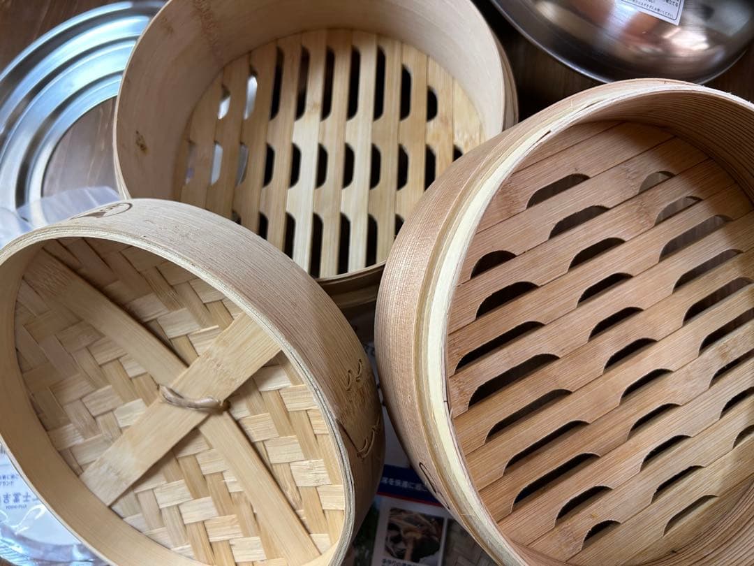 せいろセット（吉富士工芸）と蒸し板、蒸し鍋のセット