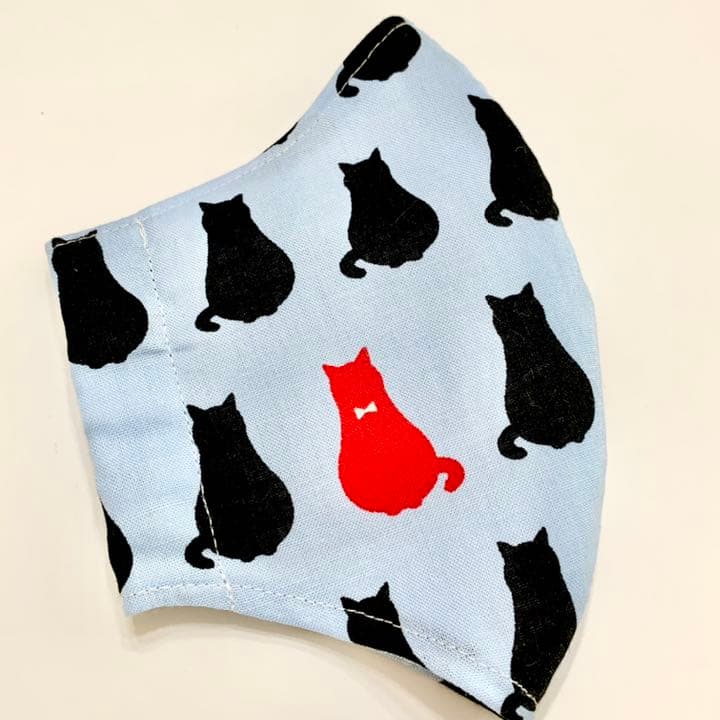 No.210 オーダーマスク　ハンドメイド　ねこ　シルエット　おまとめ割