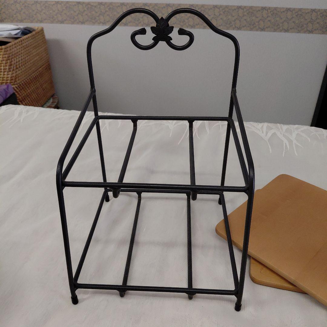 ロンガバーガー　アイアンラック　バスケット付き　インテリア　アンティーク