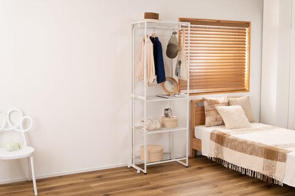 ハンガーラック スチール レイアウト 自由 ホワイト MIP-66 N01