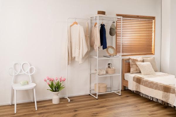 ハンガーラック スチール レイアウト 自由 ホワイト MIP-66 N01