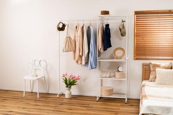 ハンガーラック スチール レイアウト 自由 ホワイト MIP-66 N01