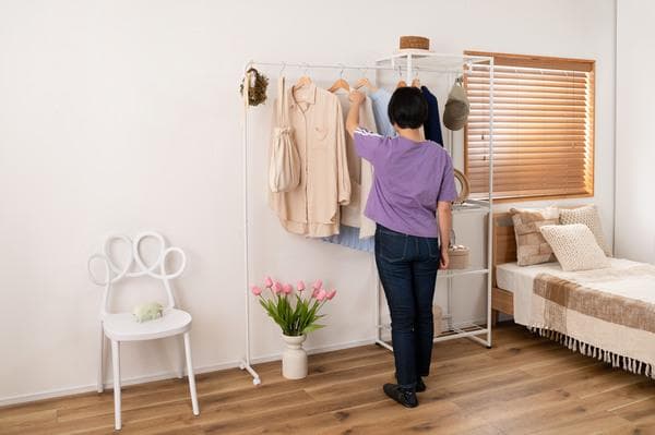 ハンガーラック スチール レイアウト 自由 ホワイト MIP-66 N01