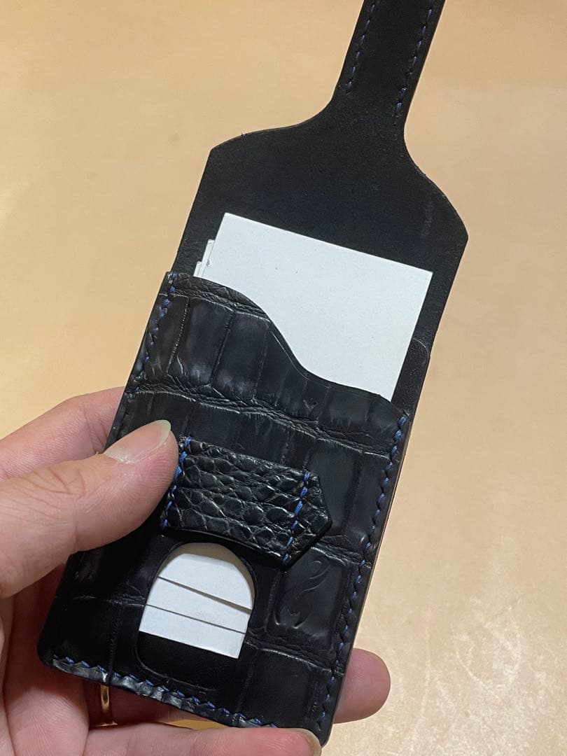 クロコダイル革、牛レザー・カードケース・名刺・ 定期.