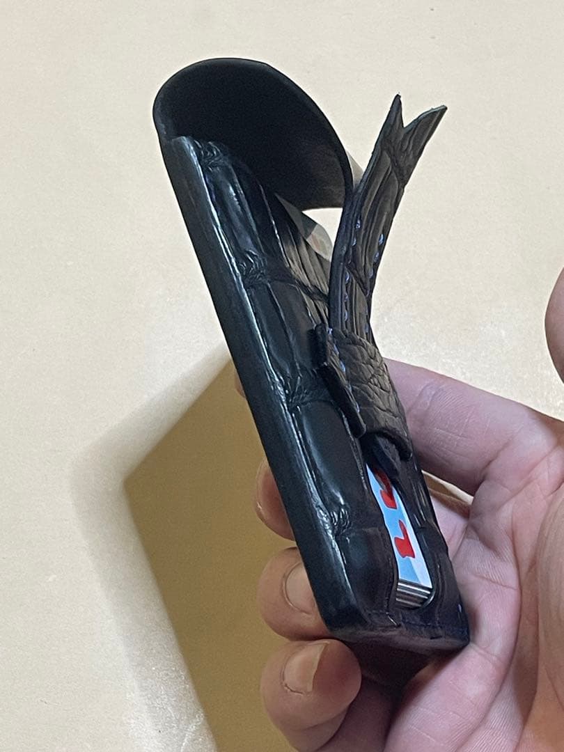 クロコダイル革、牛レザー・カードケース・名刺・ 定期.