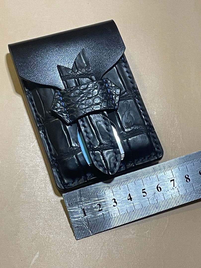 クロコダイル革、牛レザー・カードケース・名刺・ 定期.