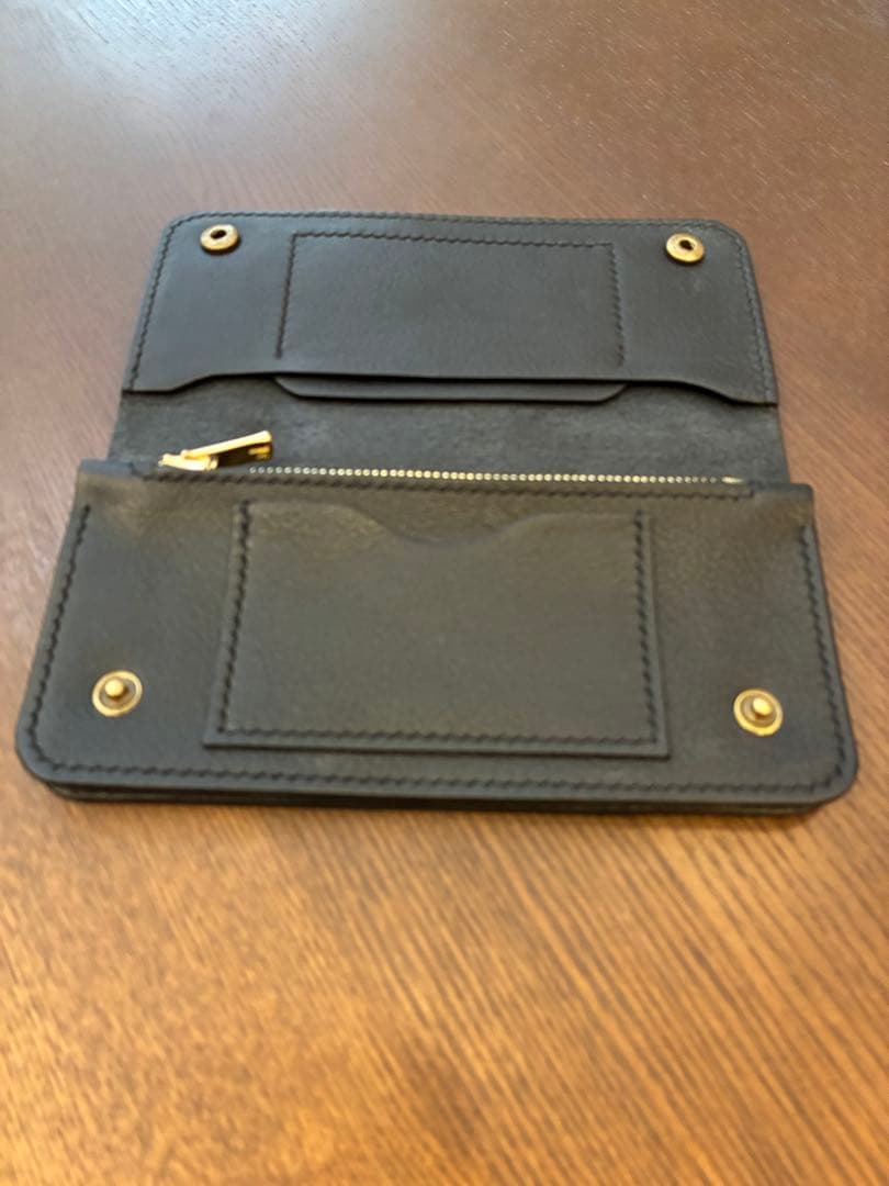 ロングトラッカーウォレット　ハンドメイド　レザークラフト