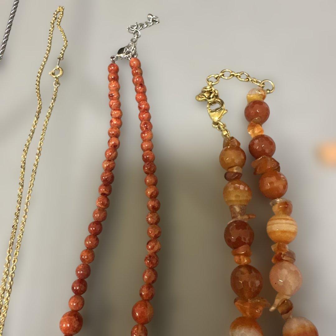 シルバー　銀 黒珊瑚　珊瑚　天然石　アクセサリー　まとめ売り　ネックレスセット