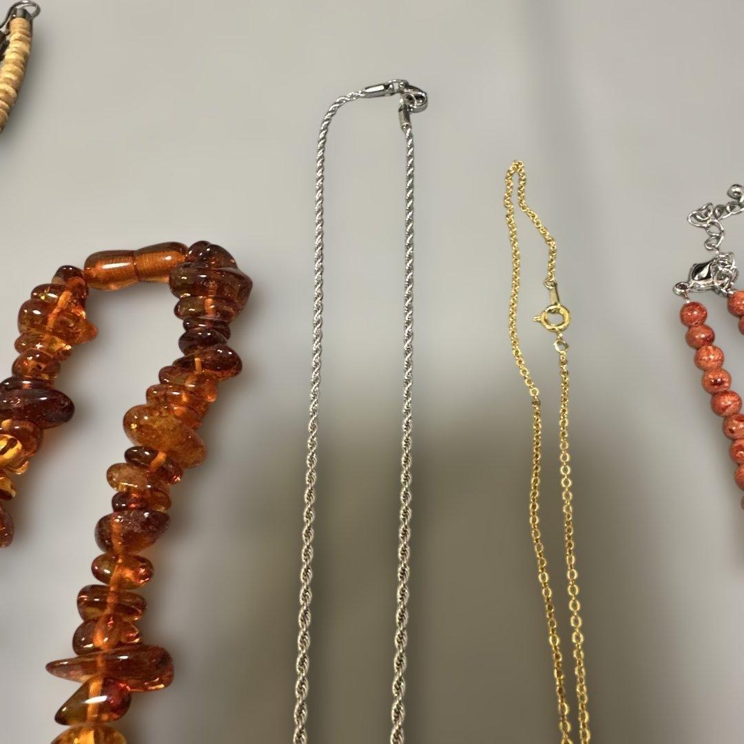 シルバー　銀 黒珊瑚　珊瑚　天然石　アクセサリー　まとめ売り　ネックレスセット