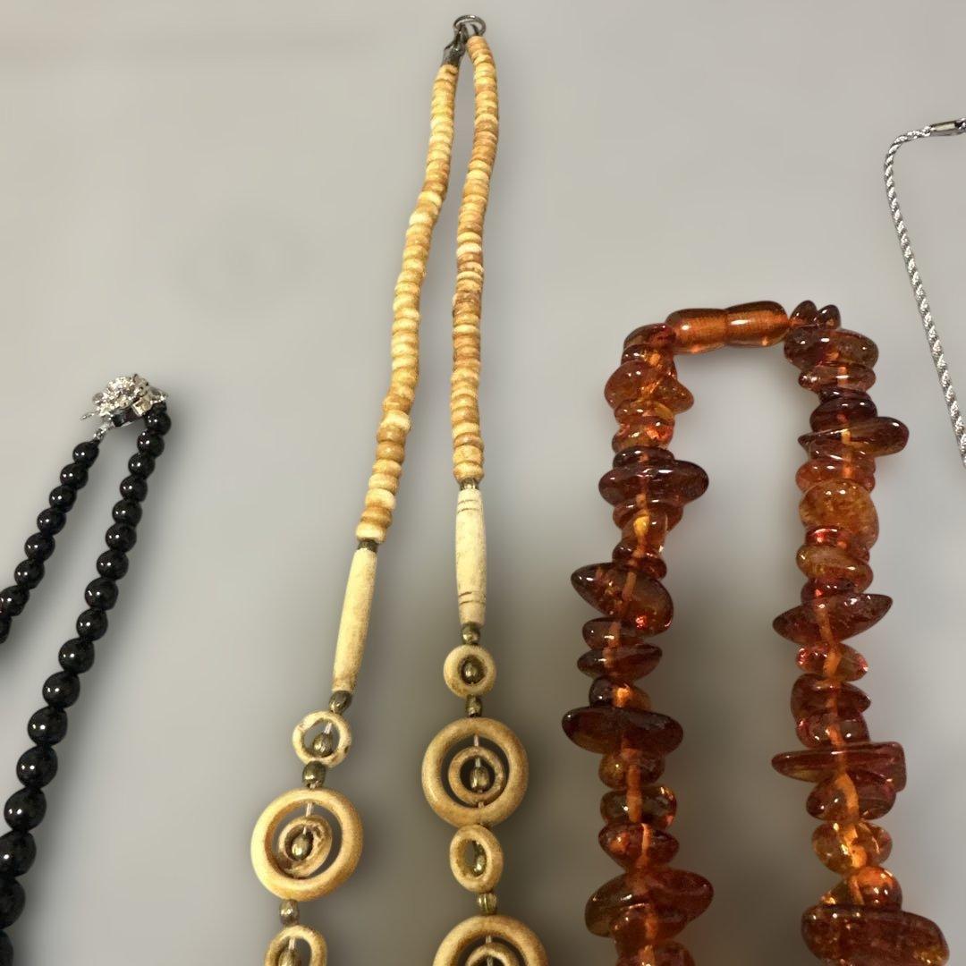 シルバー　銀 黒珊瑚　珊瑚　天然石　アクセサリー　まとめ売り　ネックレスセット