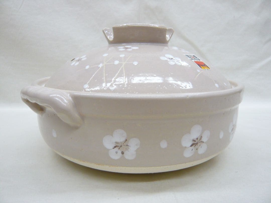 『小梅志野 土鍋 8号』ガス用 萬古焼 三重県四日市 日本製