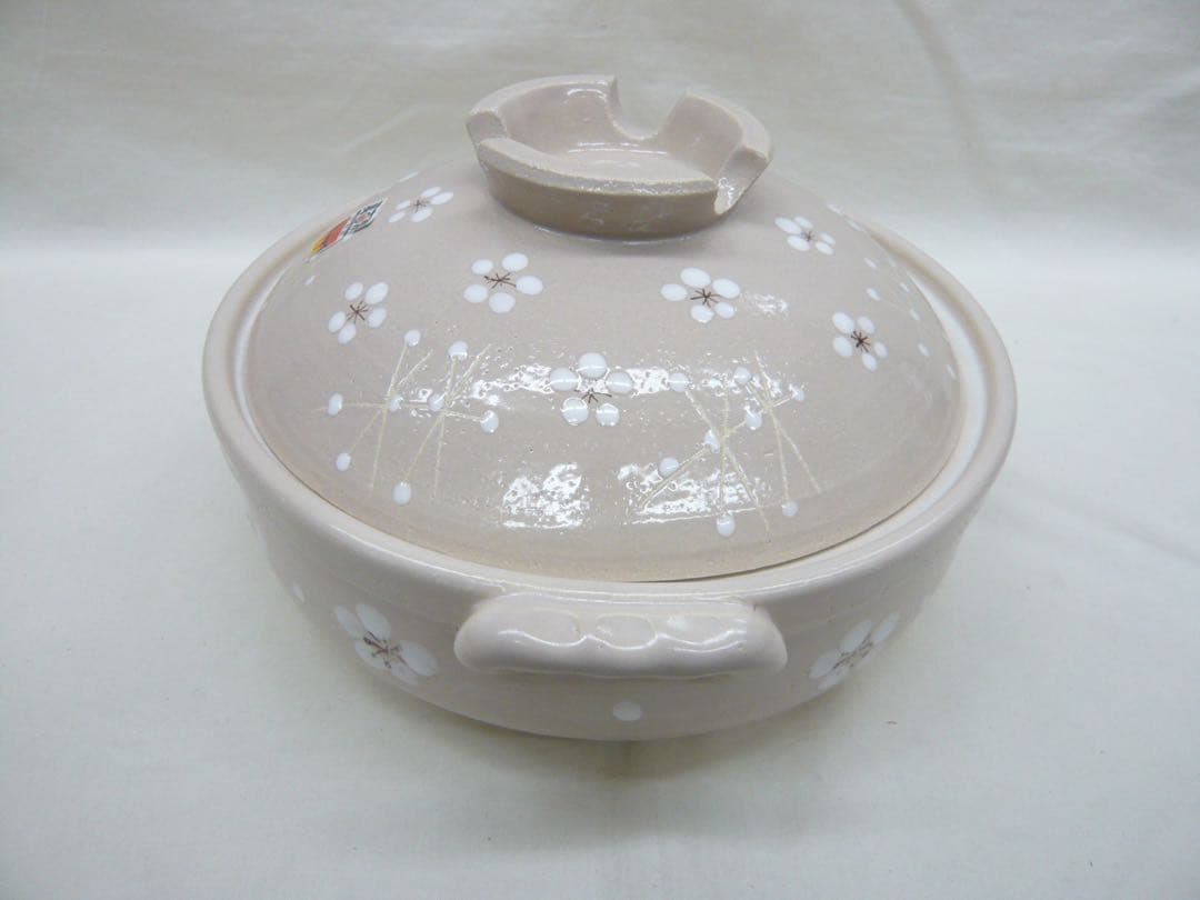 『小梅志野 土鍋 8号』ガス用 萬古焼 三重県四日市 日本製