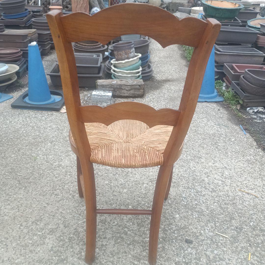 7536）フランス　ヴィンテージ　ダイニングチェア　座面編み込み