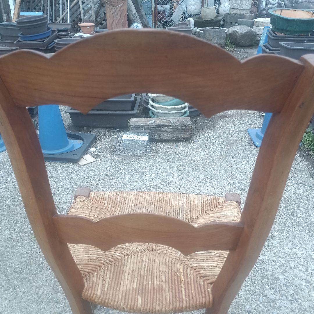 7536）フランス　ヴィンテージ　ダイニングチェア　座面編み込み