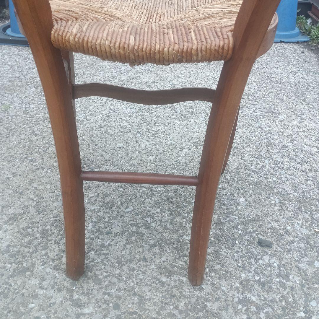 7536）フランス　ヴィンテージ　ダイニングチェア　座面編み込み