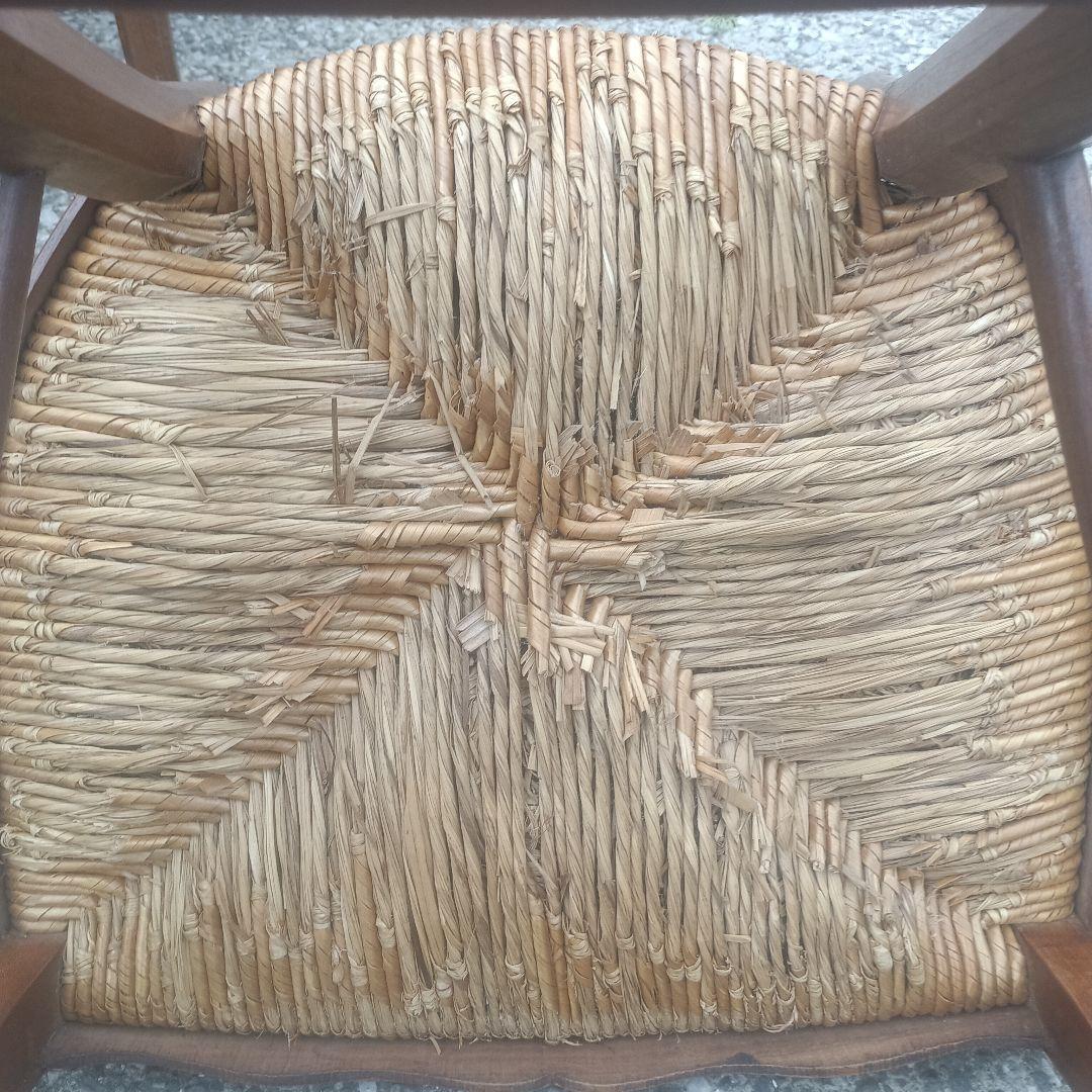 7536）フランス　ヴィンテージ　ダイニングチェア　座面編み込み