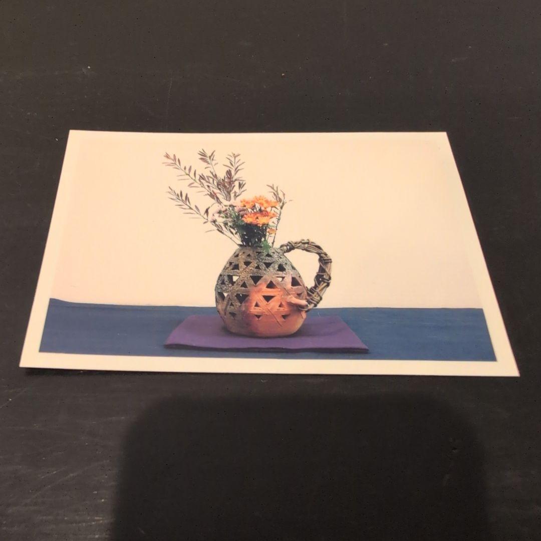 茶道具　常滑花入　山田絵夢造　共箱