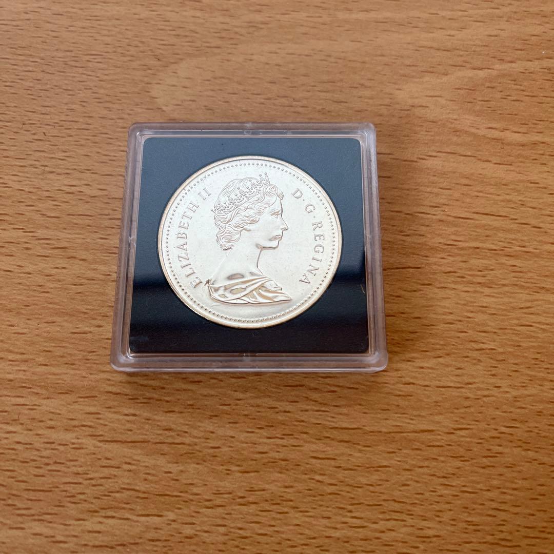 カナダ 1ドル 硬貨 エリザベス2世 蒸気機関車　1886年