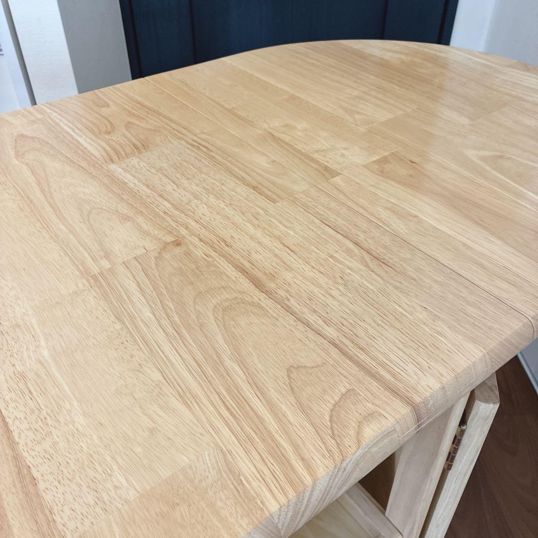 木製キッチンワゴン サイドテーブル バタフライ 折り畳み カントリー ナチュラル