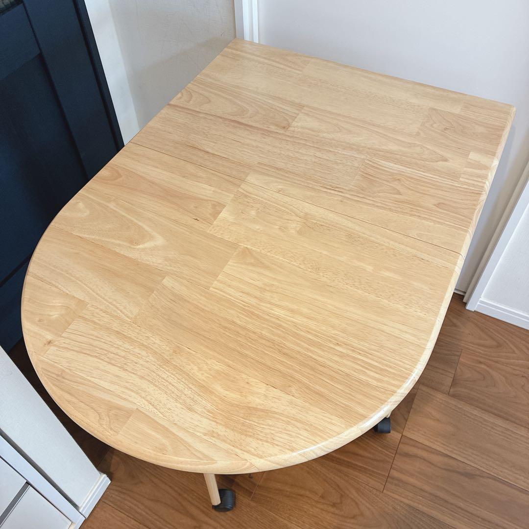 木製キッチンワゴン サイドテーブル バタフライ 折り畳み カントリー ナチュラル