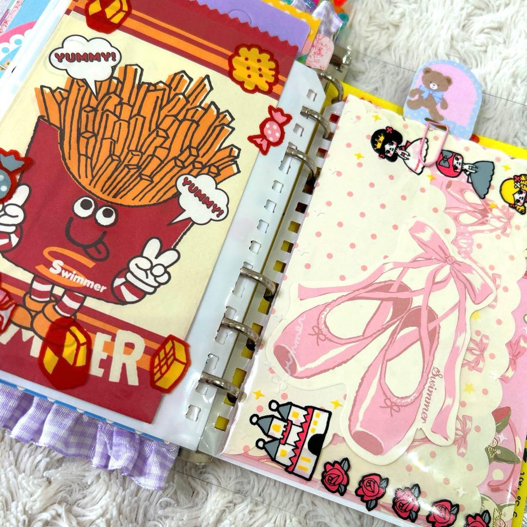 1075 おすそ分けファイル　バイブルサイズバインダー スイマー　平成レトロ