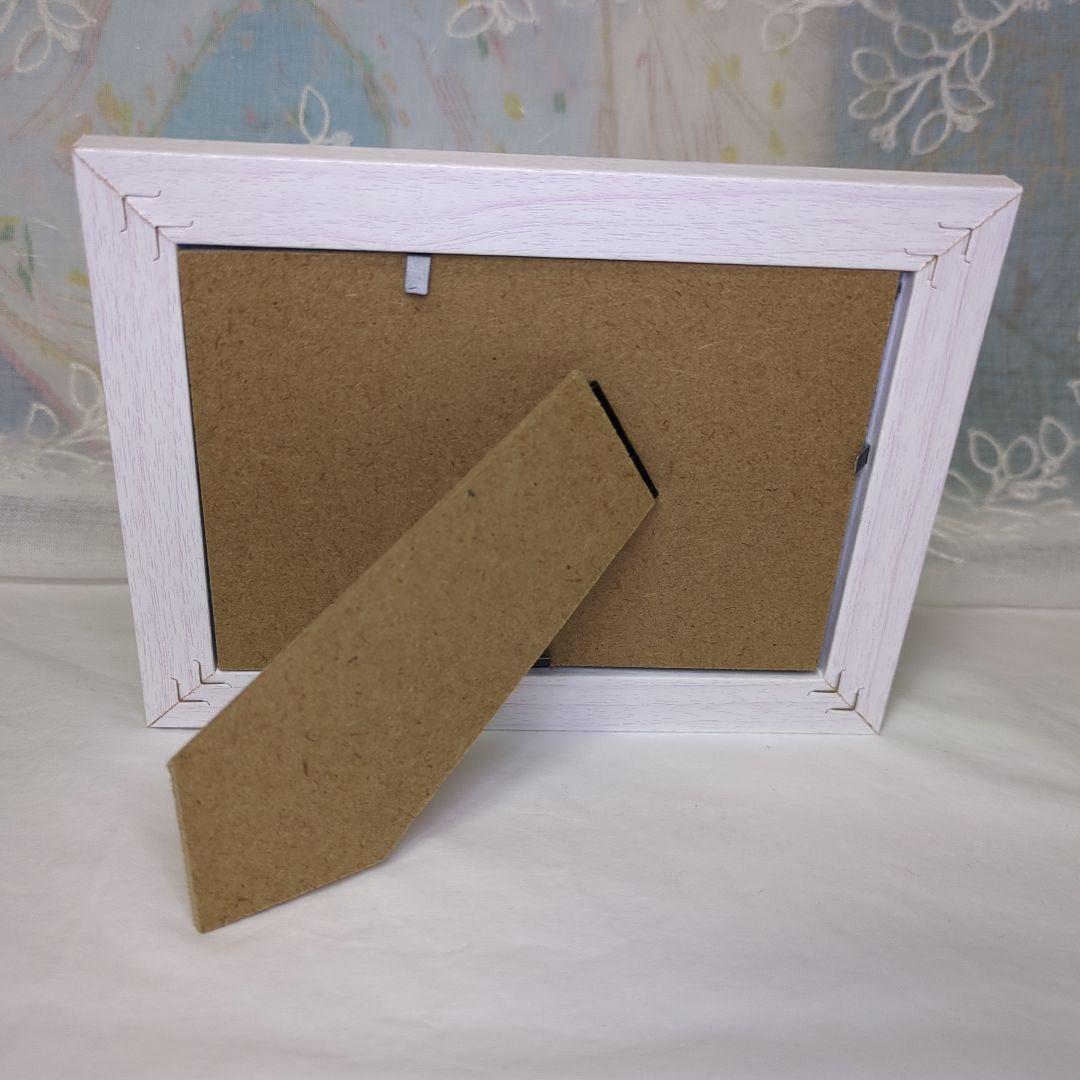 羊毛フェルト 刺繍「夕暮れのコスモスと⋯」「緑いっぱいの公園a」フレーム2点