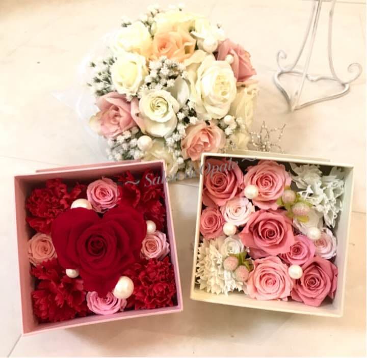 母の日 ボックスアレンジ フラワーアレンジメント プリザーブドフラワー