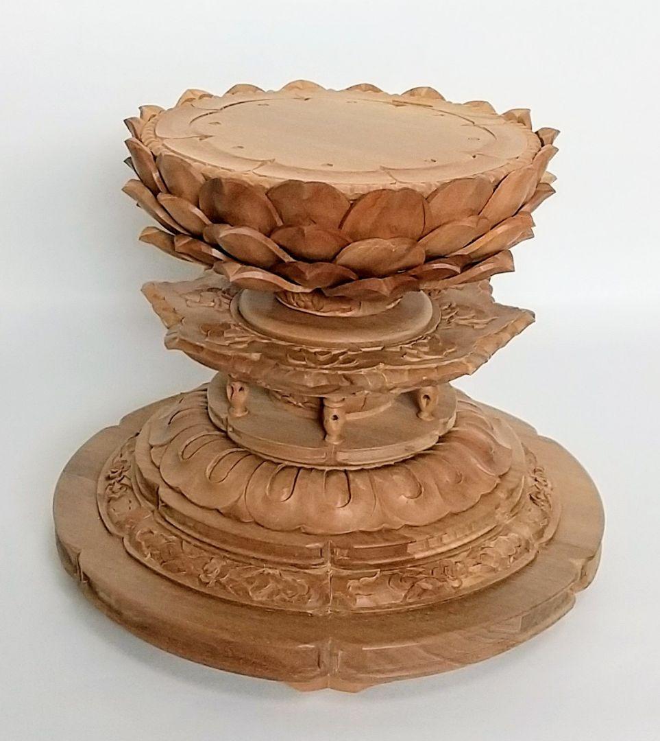 円台座のみ 坐像用#489 ◆白檀 木彫 仏像付属品