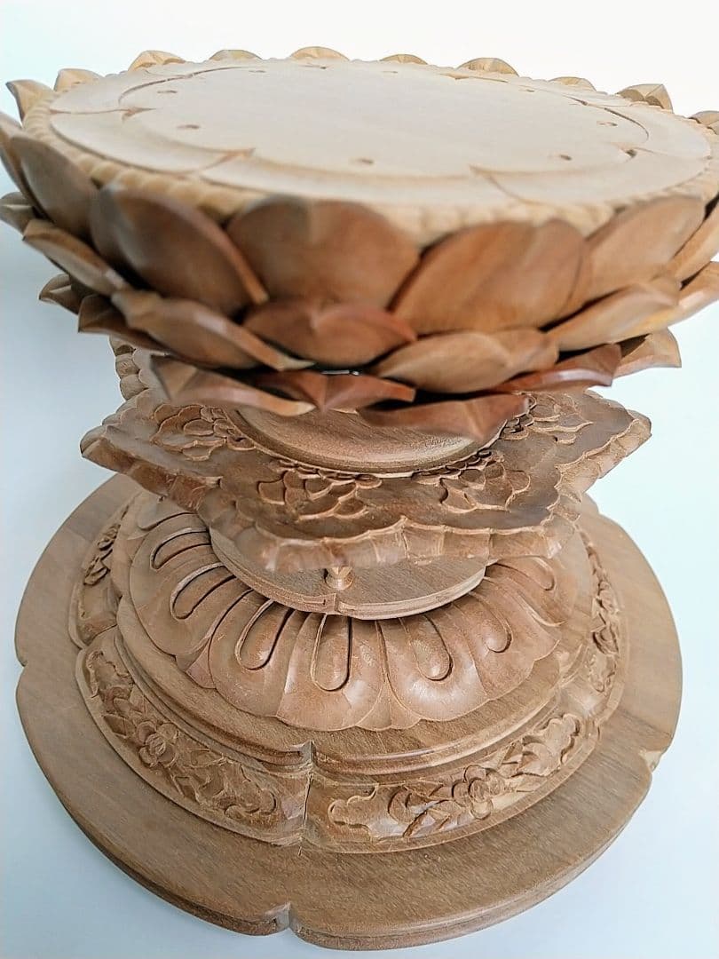 円台座のみ 坐像用#489 ◆白檀 木彫 仏像付属品