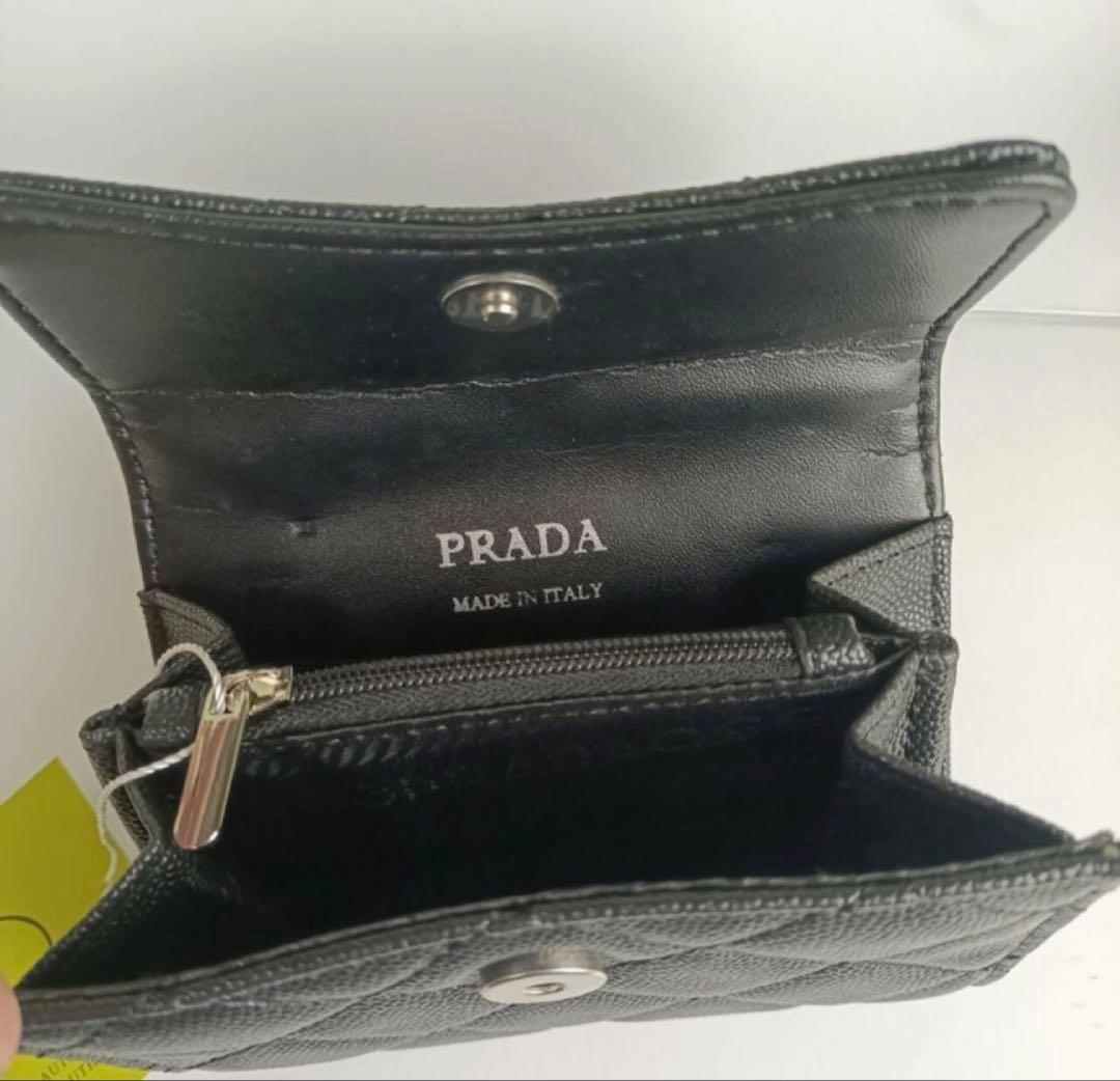 【ノベルティ】PRADA ブラック ナイロン 財布 キルティング