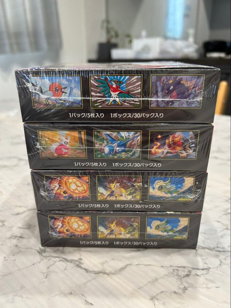 【シュリンク付き】ポケモンカードBOX４個セット