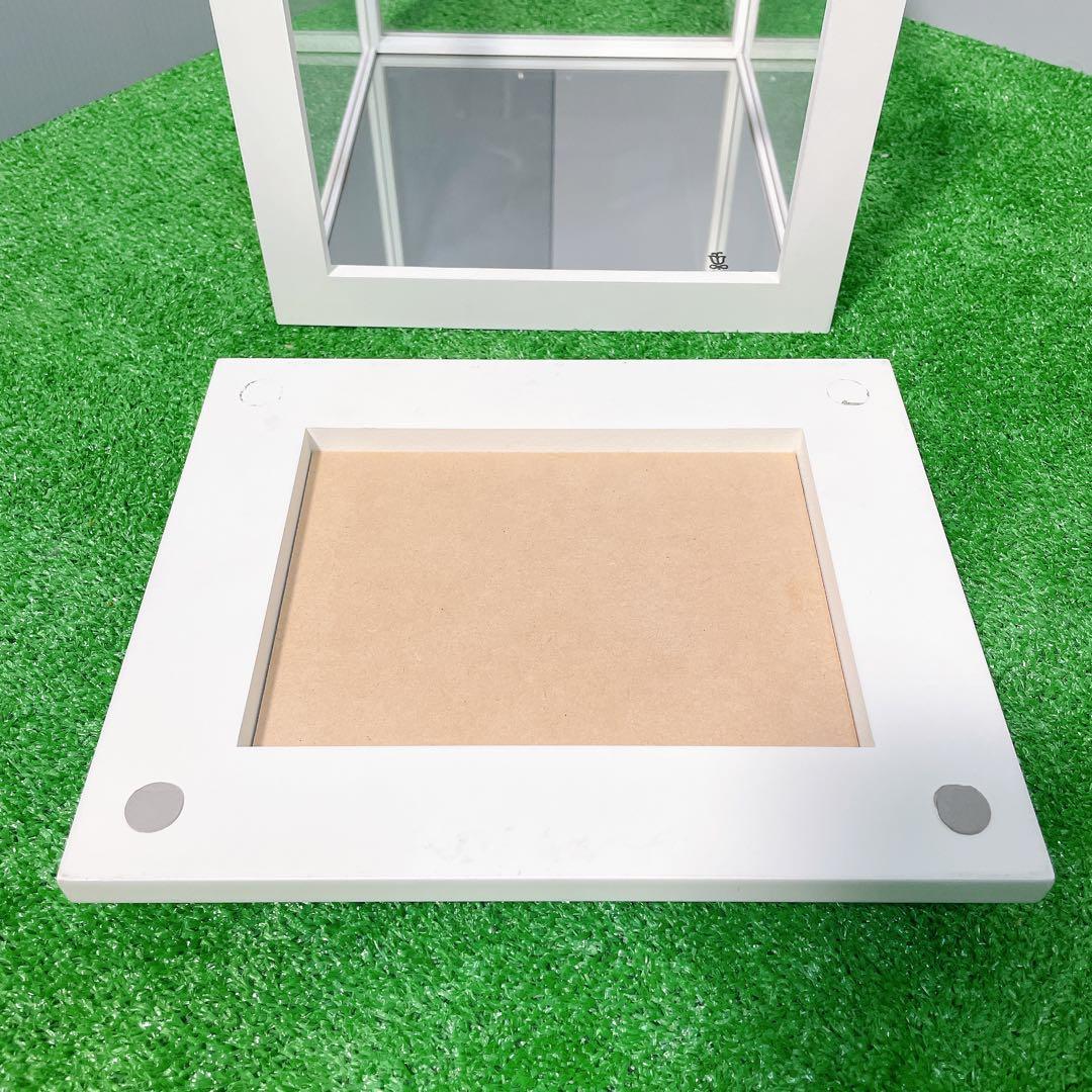 リヤドロ　ガラスケース　LLADRO 枠:ホワイト　台座:木目