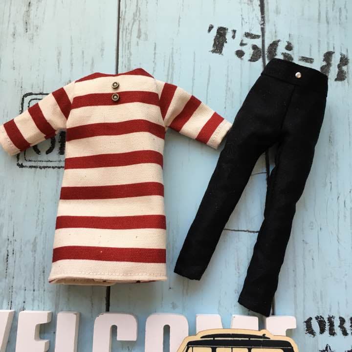 リカちゃん服  ボーダーワンピース2点セット②