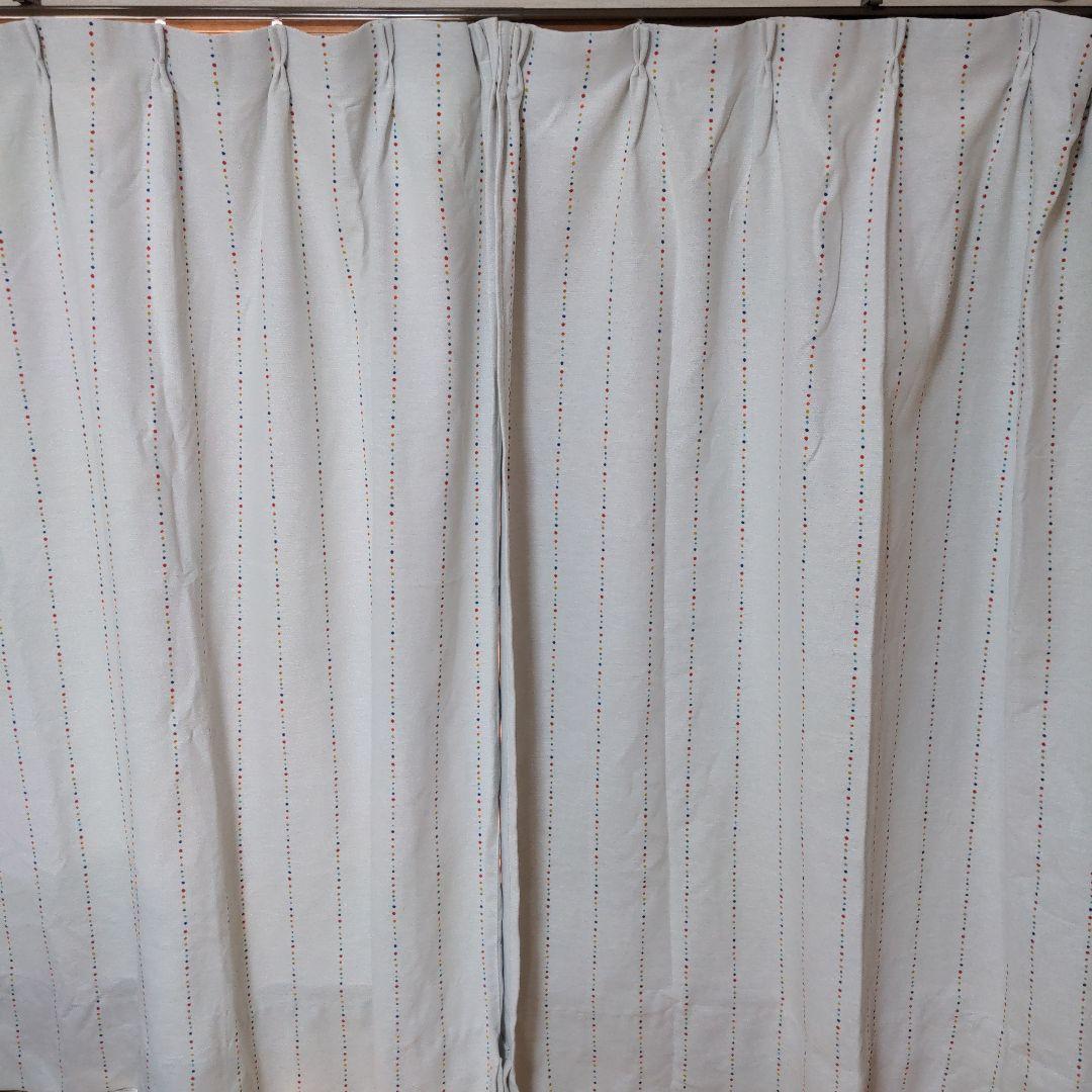 遮光カラフルドット模様カーテン