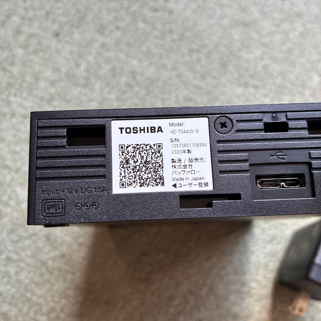 TOSHIBA 外付けハードディスクHD-TDA4U3-B