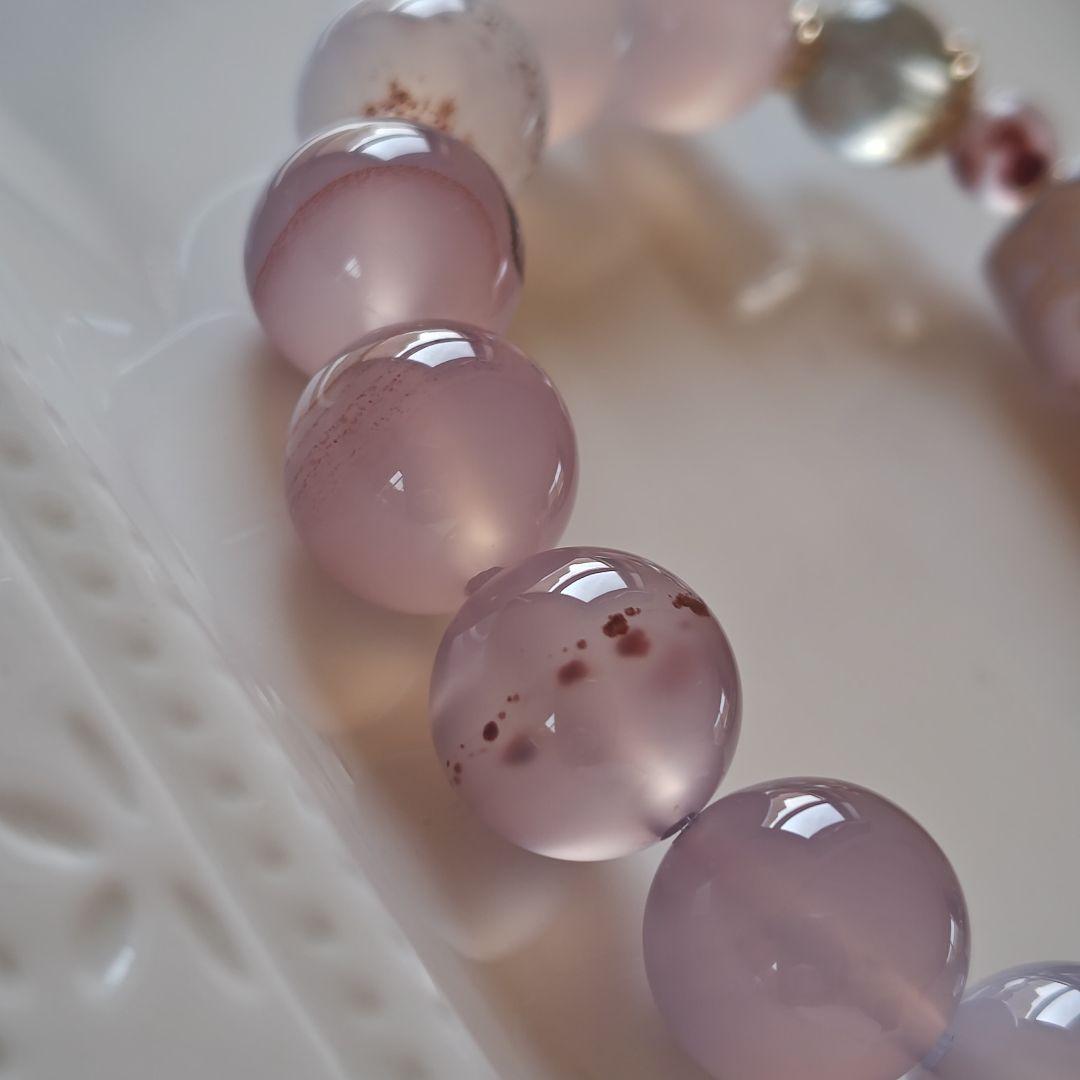 専用です♡金線　如意蓮天珠とシナバーインカルセドニーのブレスレット