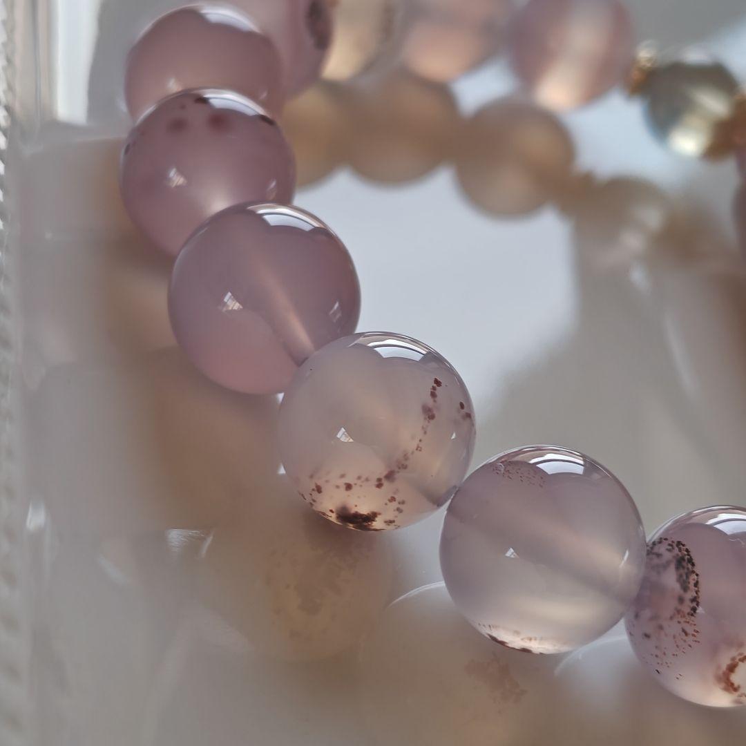 専用です♡金線　如意蓮天珠とシナバーインカルセドニーのブレスレット