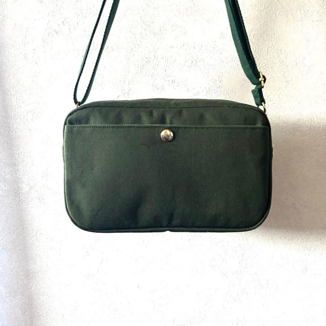 ミナペルホネン タンバリンgreen ショルダーバック(少し大きめ)