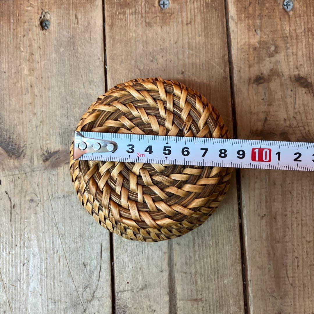 B-壁 ラタン バスケット 籐 籠 カゴ 収納バスケット 蓋付きバスケット 小物