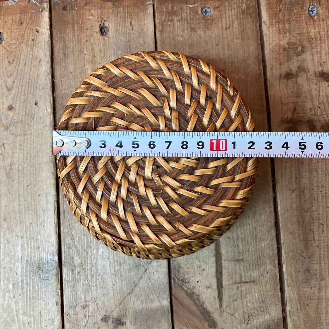 B-壁 ラタン バスケット 籐 籠 カゴ 収納バスケット 蓋付きバスケット 小物