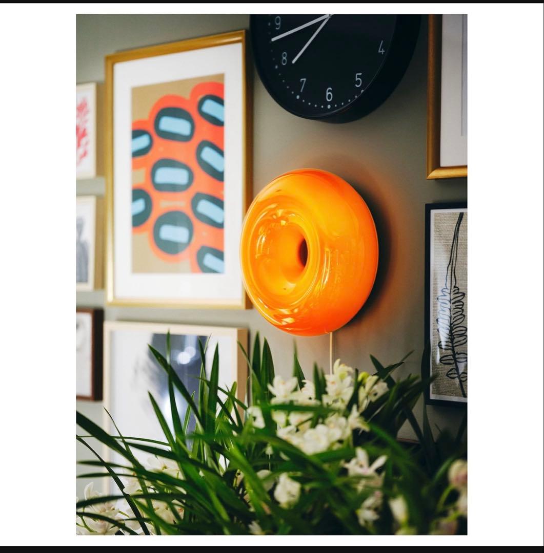 IkEA VARMBLIXT LEDテーブルウォールランプ 30cm オレンジ