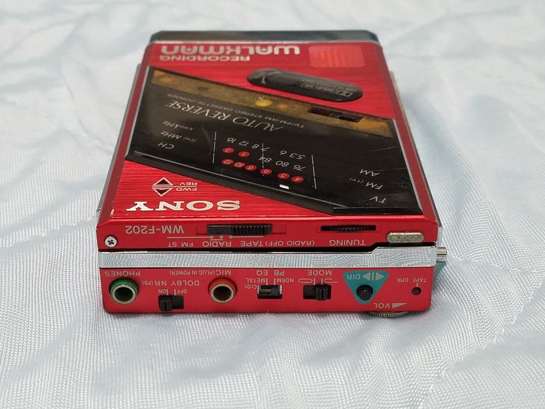 SONY WALKMAN WM-F202 カセットプレーヤー 赤