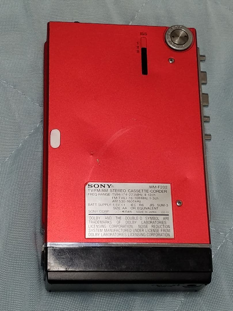 SONY WALKMAN WM-F202 カセットプレーヤー 赤