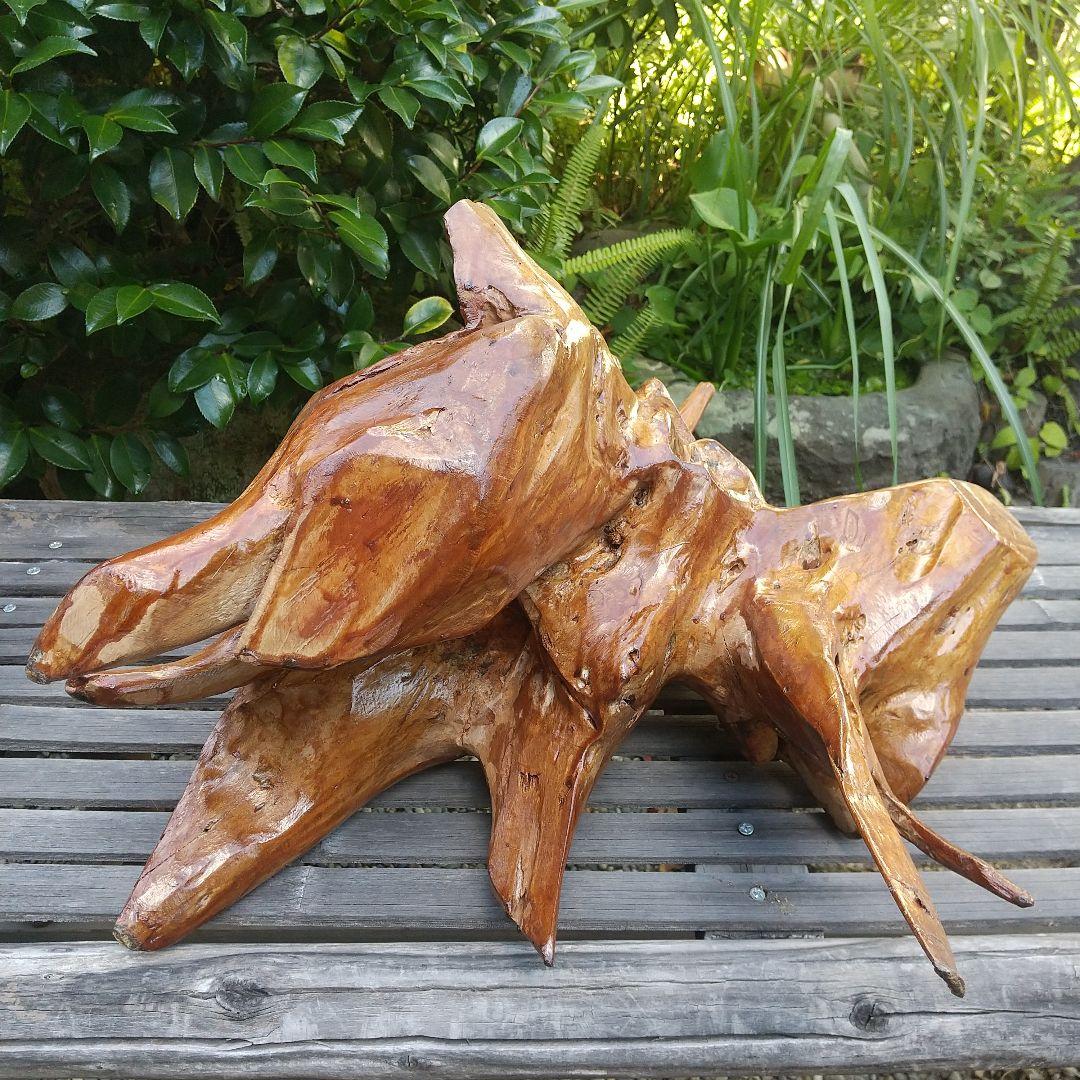 【 骨董品 】 木の根 古木 流木 置物 オブジェ